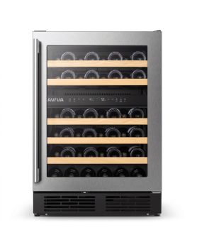 Cellier Autoportant 46 bouteilles, 24 po. Aviva CWC46DS2  Inox    46 bouteilles  largeur 24 pouces présenté par Corbeil
