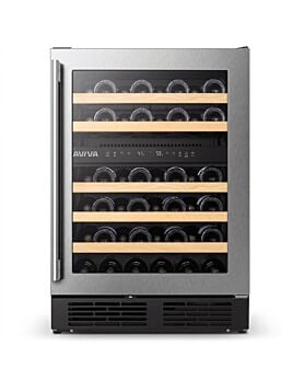 Cellier Autoportant 46 bouteilles, 24 po. Aviva CWC46DS2  Inox    46 bouteilles  largeur 24 pouces présenté par Corbeil