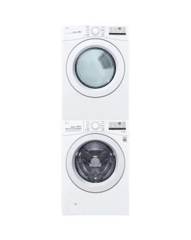 LG Front-Load Washer-Dryer Set WM3400CW DLE3400W, White