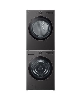 LG Front-Load Washer-Dryer Set WM6500HBA DLEX6500B, Black