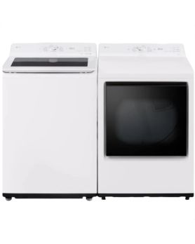 LG Top-Load Washer-Dryer Set WT8200CW DLE8200W, White