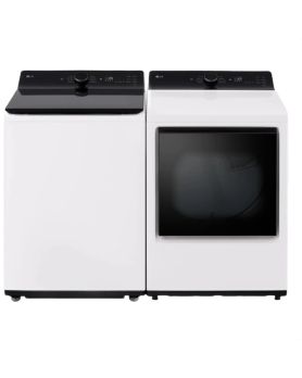 LG Top-Load Washer-Dryer Set WT8400CW DLE8400WE, White