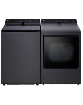 LG Top-Load Washer-Dryer Set WT8405CB DLE8400BE, Black