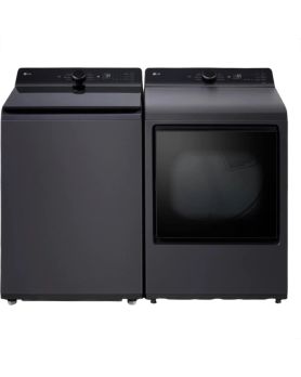 LG Top-Load Washer-Dryer Set WT8600CB DLEX8600BE, Black