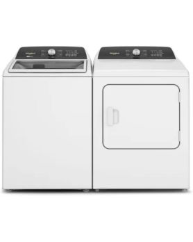 Whirlpool Top-Load Washer-Dryer Set WTW5057LW WGD5050LW, White