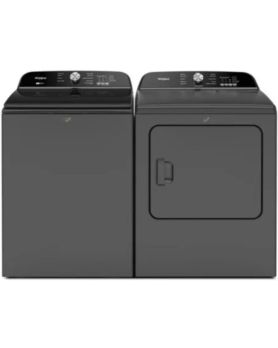 Whirlpool Top-Load Washer-Dryer Set WTW6157PB WGD6150PB, Black
