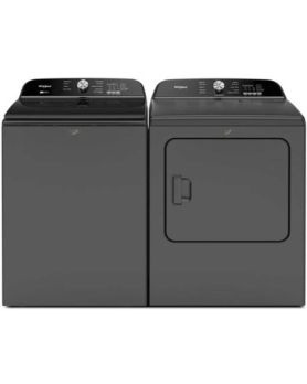 Whirlpool Top-Load Washer-Dryer Set WTW6157PB YWED6150PB, Black