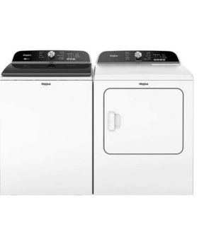Whirlpool Top-Load Washer-Dryer Set WTW6157PW WED6150PW, White