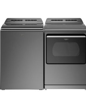 Whirlpool Top-Load Washer-Dryer Set WTW8127LC WGD8127LC, chromeshadow