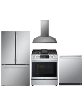 LG Studio Stainless Steel Kitchen Set LSGS6338, SRFB27S3, LSHD3080ST, SDWB24S3
