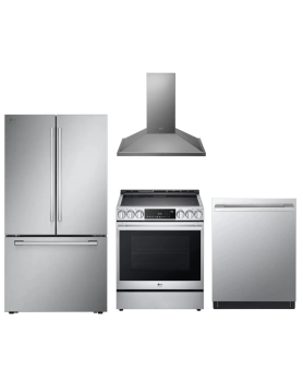 Ensemble d'électroménagers LG Studio pour la cuisine en Inox LSES6338F, SRFB27S3, LSHD3080ST, SDWB24S3