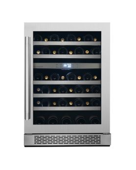 VPC46DS3100-Cellar 46btls 2 zones    Stainless   46 bottles  width 24 inches showcased by Corbeil