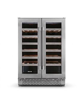 Cellier Autoportant 21 bouteilles, 24 po. Aviva VWD42S2  Inox    21 bouteilles  présenté par Corbeil
