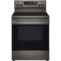 Cuisinière en Vitrocéramique de 30 po. LG 6.3 pi.cu avec 5 brûleurs en Inox Noir LREL6323D  Inox Noir 5 bruleurs     Capacité 6.3 pieds cubes 3400 Watts  largeur 30 pouces