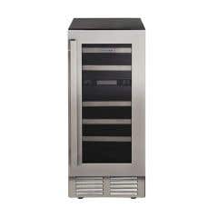 Cellier Autoportant encastrable 28 bouteilles, 15 po. Marathon MWC28-DSS  Inox    28 bouteilles  largeur 15 pouces présenté par Corbeil