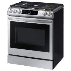 Cuisinière de 29 po. Samsung 6.3 pi.cu avec 5 brûleurs en Inox NX60T8711SS  Inox 5 bruleurs     Capacité 6.3 pieds cubes 800 Watts  largeur 29 pouces