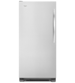 Whirlpool Freezer in Monochromatic Stainless Steel color showcased by Corbeil Electro Store