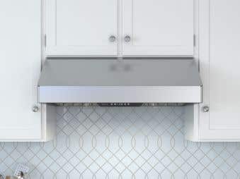 Hotte Sous armoires 48 po. 650 pcm Zephyr AK7048CS Inox Installation Hotte sous cabinet  650 pieds cubes par minute