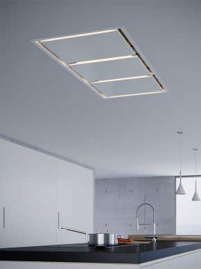 Hotte Plafonnier 64 po. Zephyr ALU-E63CWX Blanc Installation Encastrable