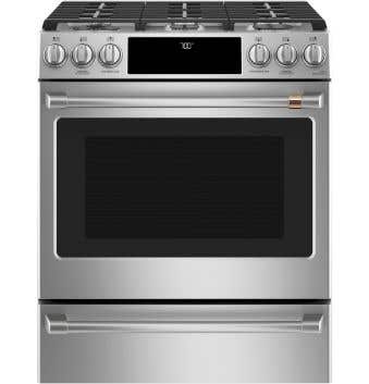 Cuisinière de 30 po. GE Café en Inox CCGS700P2MS1  Inox    1200 Watts  largeur 30 pouces
