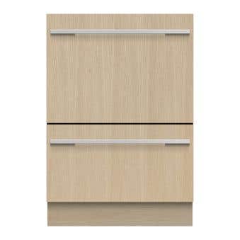 DD24DTI9 N100-Dbl dishw pan required tall    43 Decibels  6 cycles  Built-in