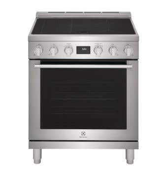 30 in. Induction Electrolux Range 4.6 cu.ft with 4 burners in Stainless ECFI3068AS  Stainless  4 Burners     Capacity 4.6 cubic feet   Width 30 inches