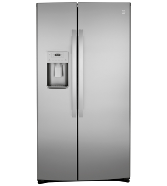 Refrigérateur GE GZS22IYNFS Inox Côte à côte largeur 36 pouces Capacité 21.8 pieds cubes