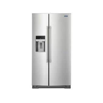 Refrigérateur Maytag MSC21C6MFZ Inox Côte à côte largeur 36'' pouces Capacité 20.6 pc pieds cubes