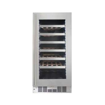 Wine Cellar with 3.1 Cu. Ft., 28 Bottle, 15 in, Stainless Steel, SILHOUETTE SPRWC031D1SS