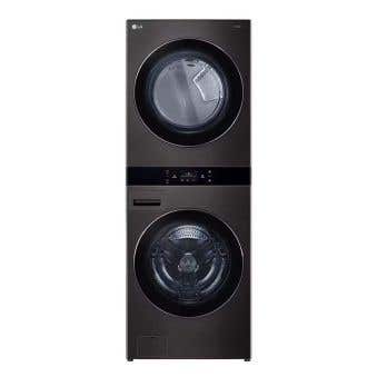 Laundry center 5.8 cu.ft. Washer 7.4 cu.ft. Electric Dryer, Black steel LG WKEX300HBA