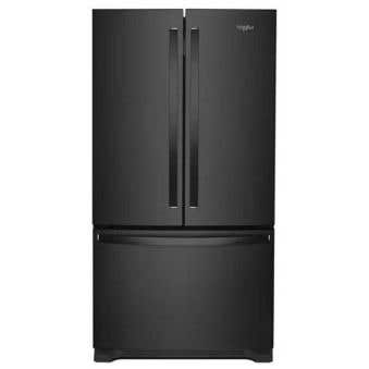 Refrigérateur Whirlpool WRFF3036RB Noir Portes françaises largeur 36 pouces Capacité 25.2 pieds cubes