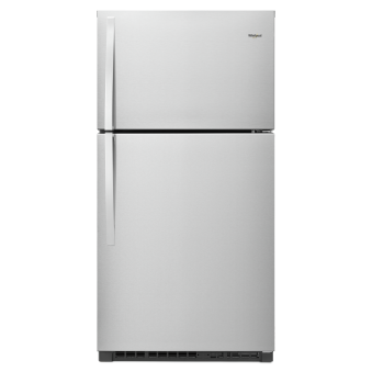 Refrigérateur Whirlpool WRT541SZDZ Inox Congélateur en haut largeur 33 pouces Capacité 21.31 pieds cubes