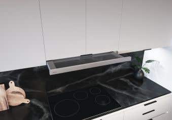 Hotte Sous armoires 24 po. 290 pcm Zephyr ZPI-E24BG290 Inox Installation Hotte sous cabinet  290 pieds cubes par minute