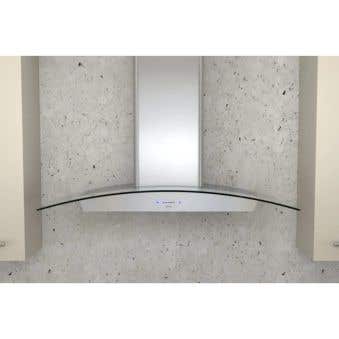 Hotte cheminée Pro, 30 po, 600 PCM, acier inoxydable, Zephyr ZRV-E30AGC Inox Installation Montage mural  200 (min.) - 600 (max.) pieds cubes par minute