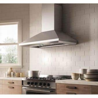Elica Hotte de cuisinière ELN136S2 Acier Inoxydable Installation Hotte sous cabinet  1200 pieds cubes par minute