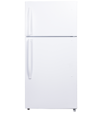 Refrigérateur Ellipse DERTM180W Blanc Congélateur en haut largeur 30 pouces Capacité 18 pieds cubes
