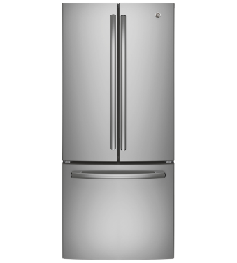 Refrigérateur GE GNE21DSKSS Acier Inoxydable Portes françaises largeur 30 pouces Capacité 20.8 pieds cubes