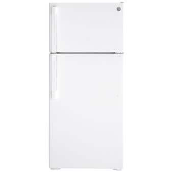 Refrigérateur GE GTE17GTNRWW Blanc Congélateur en haut largeur 28 pouces Capacité 16.6 pieds cubes