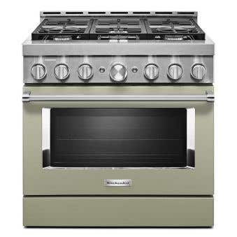 Cuisinière de 36 po. KitchenAid en Emeraude turquoise KFGC506JAV  Emeraude (turquoise)    0  largeur 36 pouces