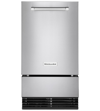 KitchenAid Machine à glace KUID308HPS  Acier Inoxydable Noir    largeur 18 pouces présenté par Corbeil