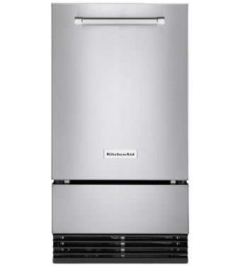 Machine à glace encastrable 18 po. Inox KitchenAid KUID308HPS  Inox Noir    largeur 18 pouces présenté par Corbeil