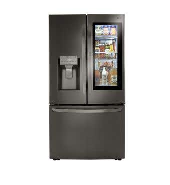 Refrigérateur LG LRFVS3006D Acier Inoxydable Noir Portes françaises largeur 36 pouces Capacité 29.7 pieds cubes