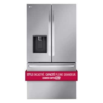 Refrigérateur LG LRFXC2606S Inox Portes françaises largeur 36 pouces Capacité 26 pieds cubes