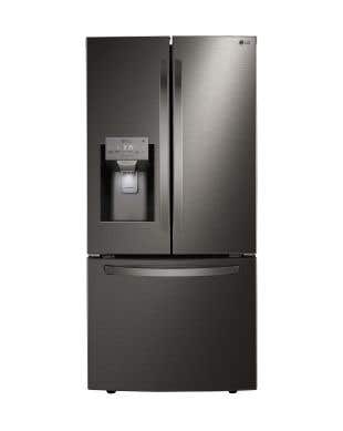 33 in. Freestanding French Door Refrigerator 24.5 cu.ft. in Black Stainless , LG LRFXS2503D