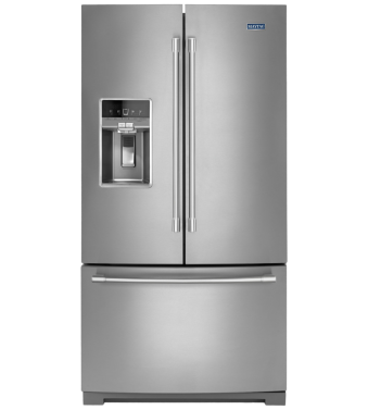 Maytag Refrigerator in Stainless Steel color showcased by Corbeil Electro Store