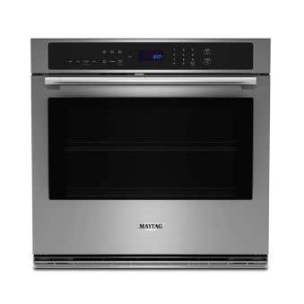 Single Wall Oven with Air Fry, 30 in, 5 Cu. Ft., Stainless Steel, Maytag MOES6030LZ