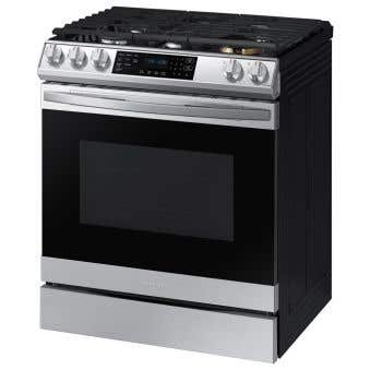 Cuisinière Brûleurs scellés de 29 po. Samsung 6 pi.cu avec 5 brûleurs en Inox NX60T8511SS  Inox 5 bruleurs     Capacité 6 pieds cubes 18000 Watts  largeur 29 pouces