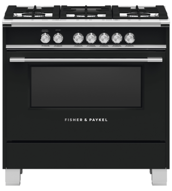 36 in. Fisher and Paykel Range in Black OR36SCG4B1