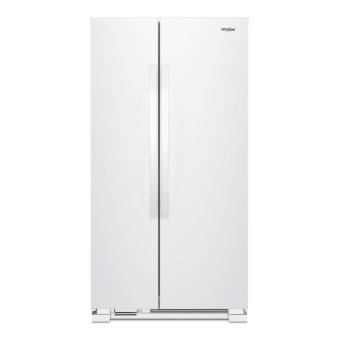 33 in. Freestanding French Door Refrigerator 21.55 cu.ft. in White, Whirlpool WRS312SNHW