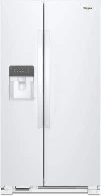 Refrigérateur Whirlpool WRS335SDHW Blanc Côte à côte largeur 36 pouces Capacité 24.54 pieds cubes